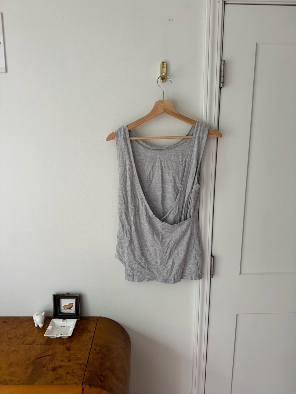 Ugh heather grey matching lounge set. Cross back tank and joggers both size m